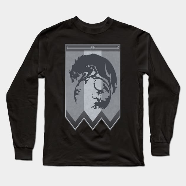 Fire Emblem 3 Houses: Ashen Wolves Banner (Grey) Long Sleeve T-Shirt by Xitokys